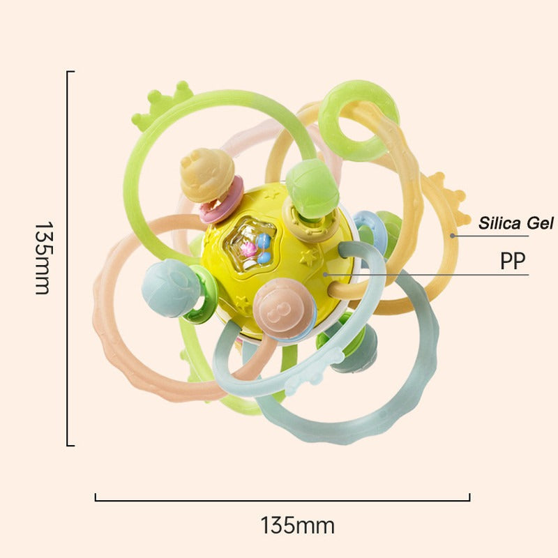 BELUCKIER Silicone Baby Grasping Ball Toy 0M+