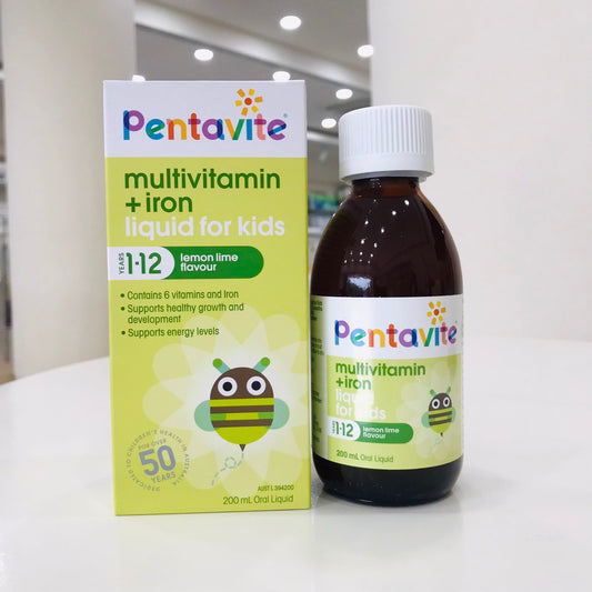 Pentavite Green Multivitamin+Iron Liquid for Kids 200ml