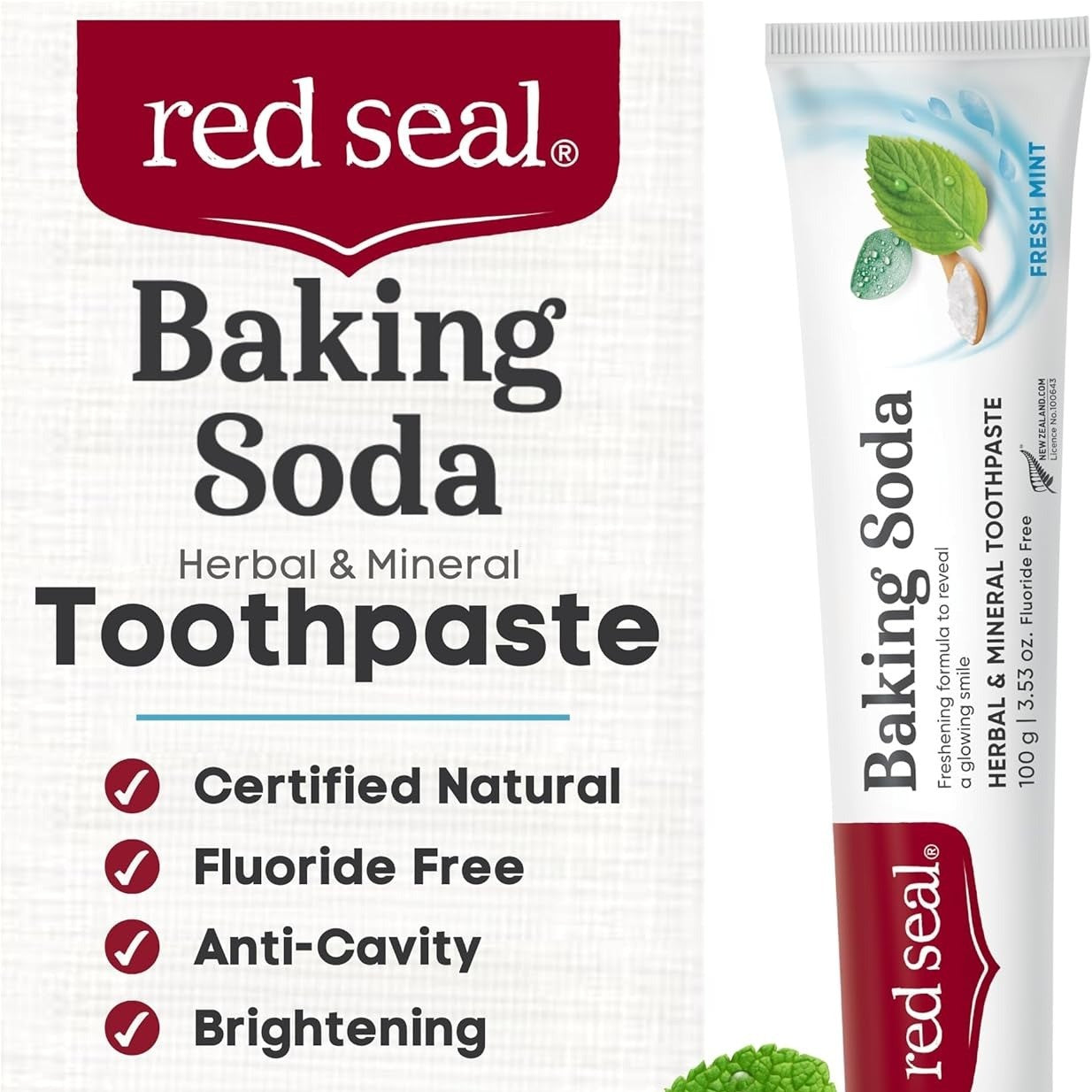 Red Seal Baking Soda Herbal & Mineral Toothpaste 100g