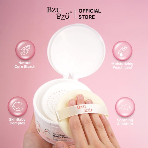 Bzu Bzu Cooling Baby Powder With Natural Corn Starch 140g