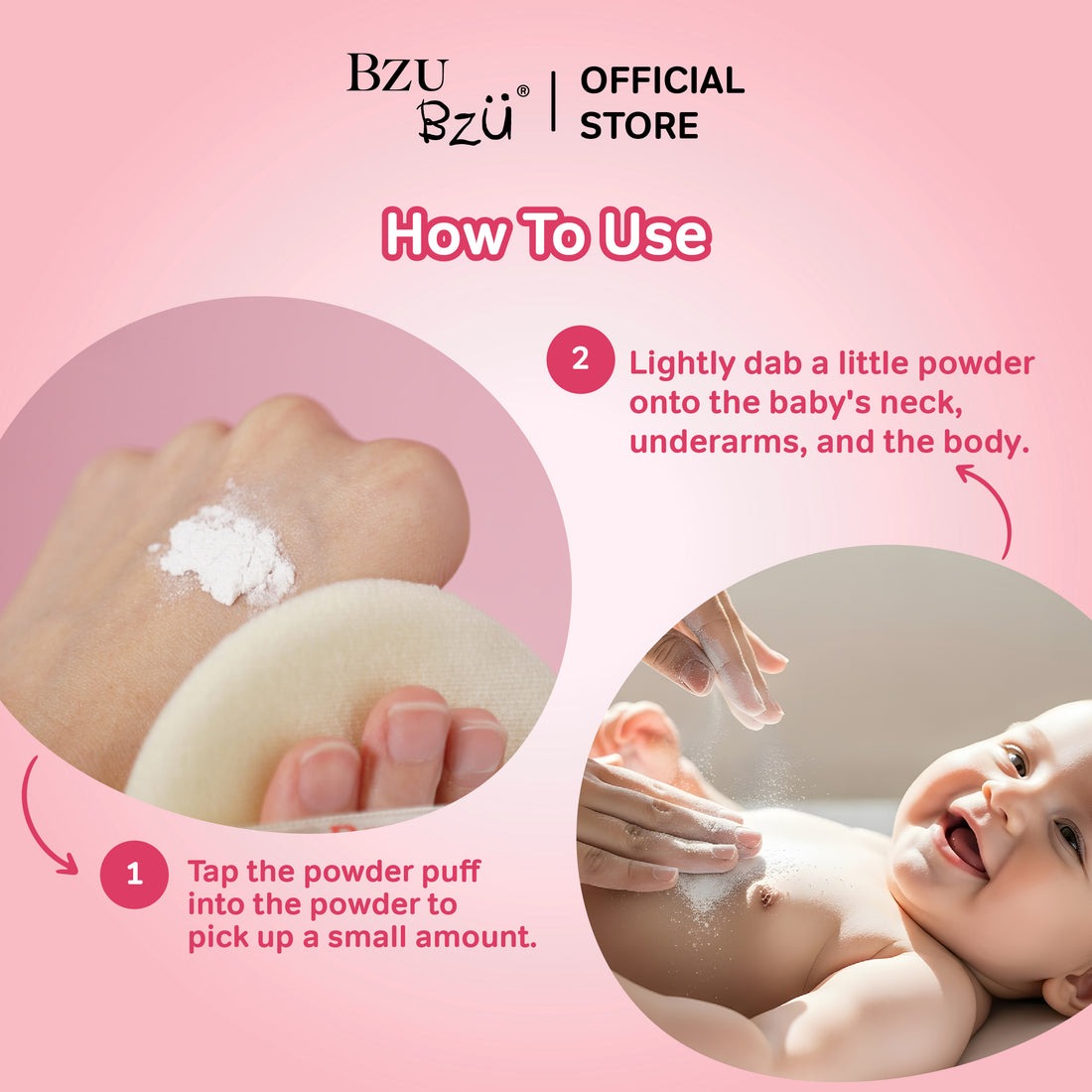 Bzu Bzu Cooling Baby Powder With Natural Corn Starch 140g