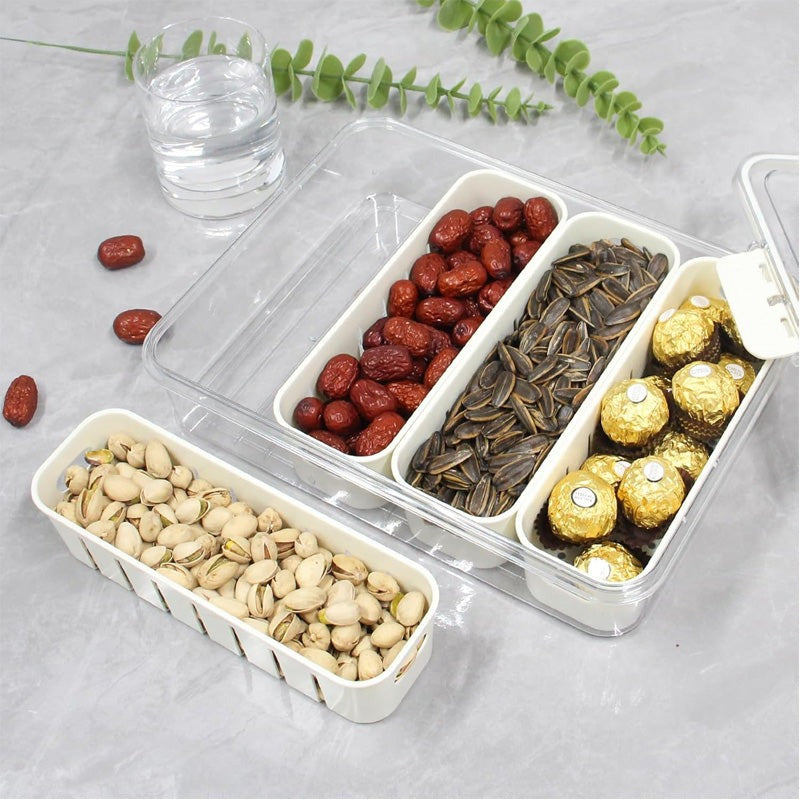 Draining Food Storage Container 4 Compartment