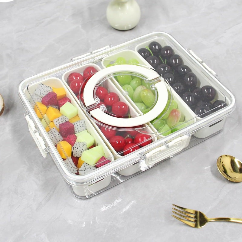 Draining Food Storage Container 4 Compartment