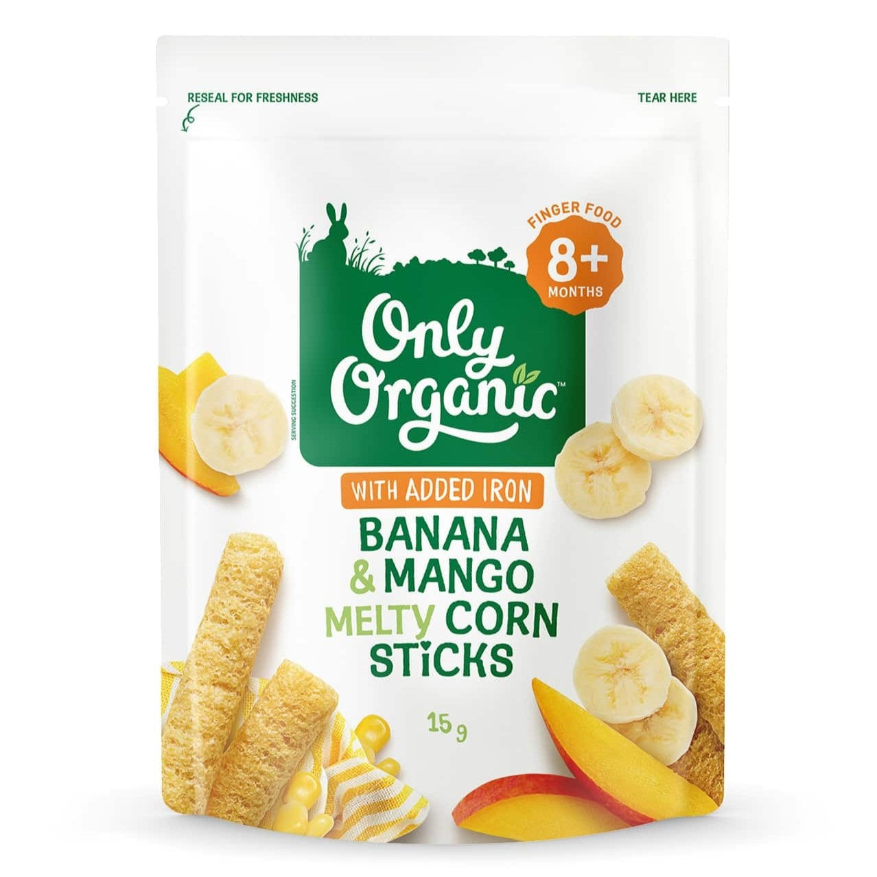 Only Organic Melty Corn Sticks 15g 8M+