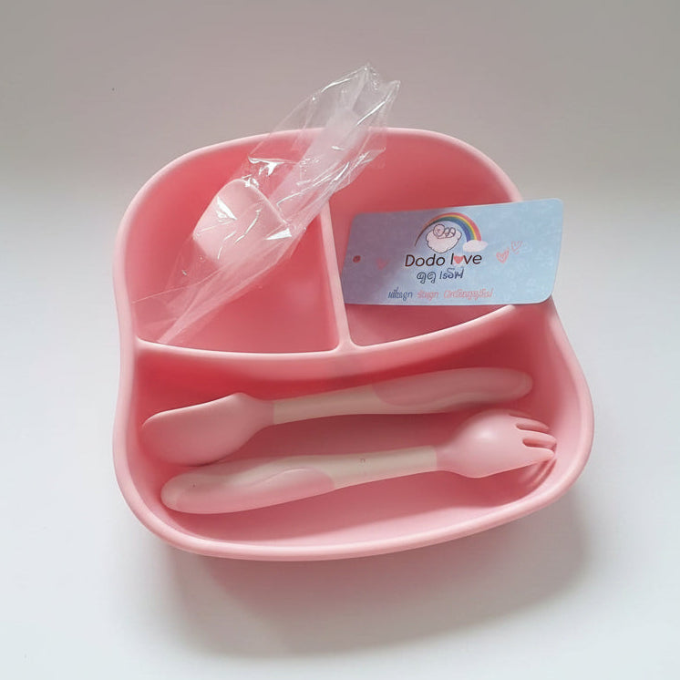Dodo Love Silicone Plate Blue & Pink