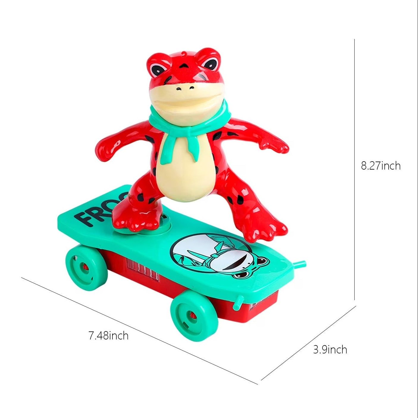 Frog Skateboard Frog Scooter Music 360Degree Rotation Toy