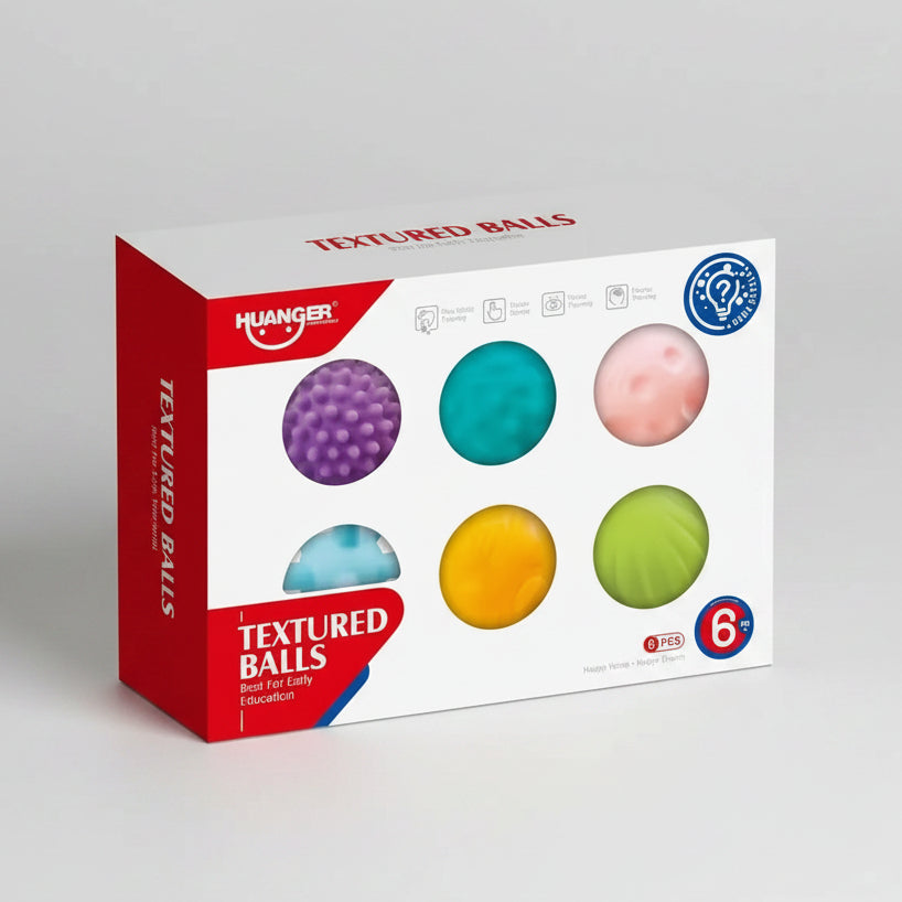 Huanger Textured Balls Toy 6Pcs