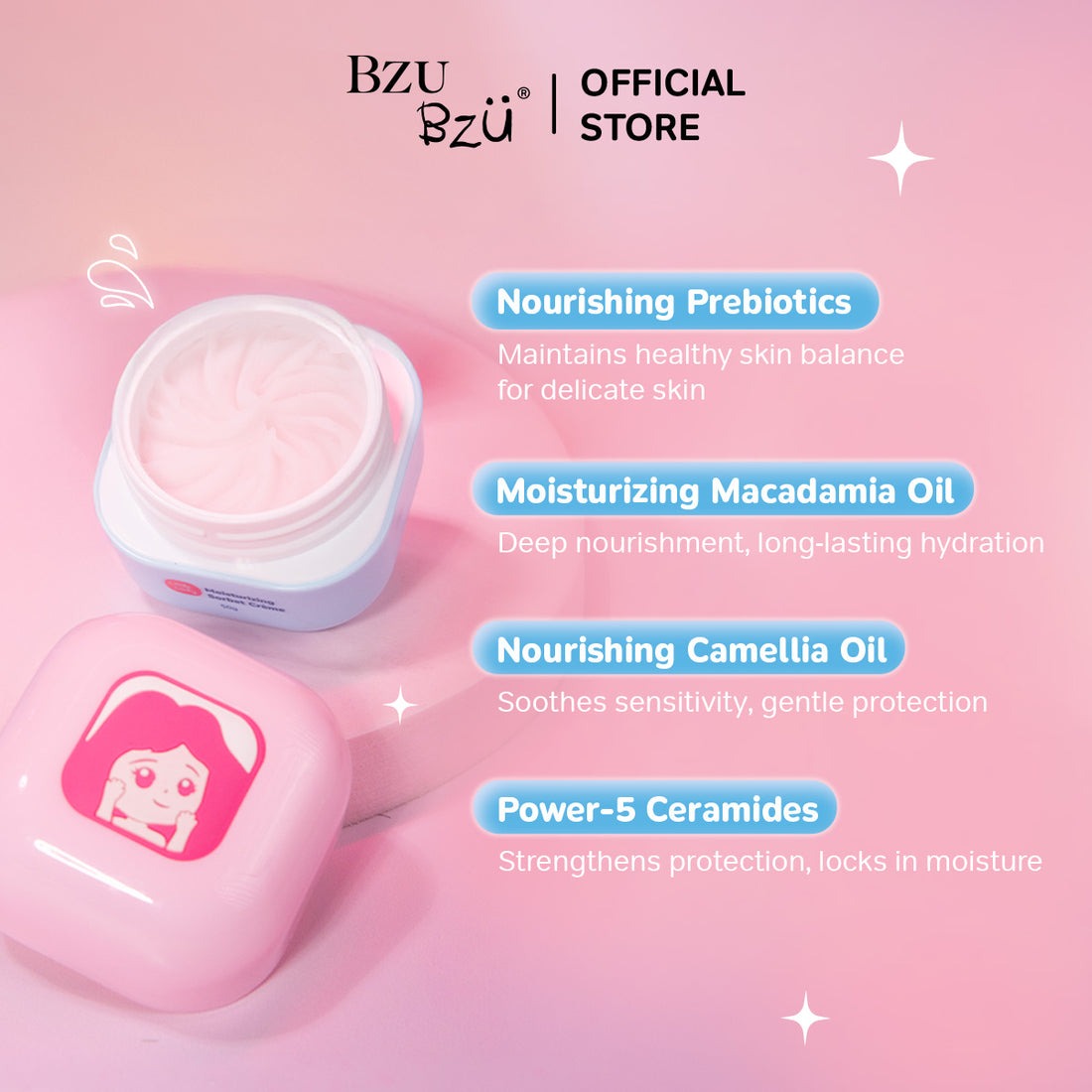Bzu Bzu Little Lady Moisturizing Sorbet Crème 50g