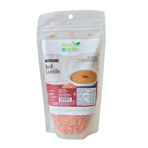 Love Earth Organic Red Lentils 270g