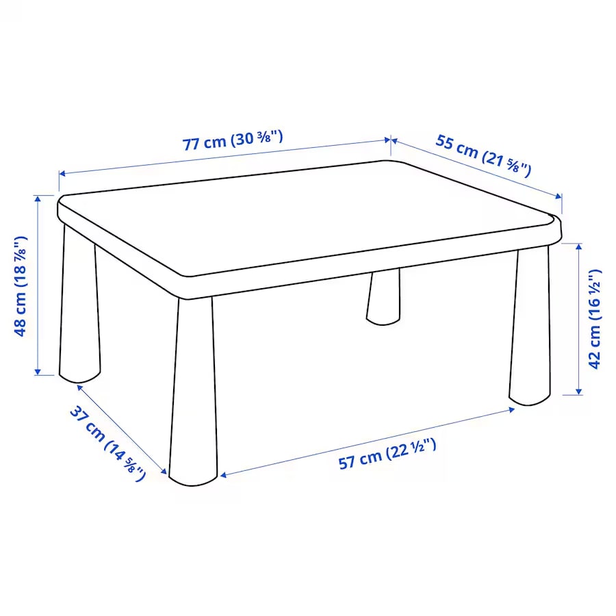 IKEA Mammut Children's Table 77x55cm