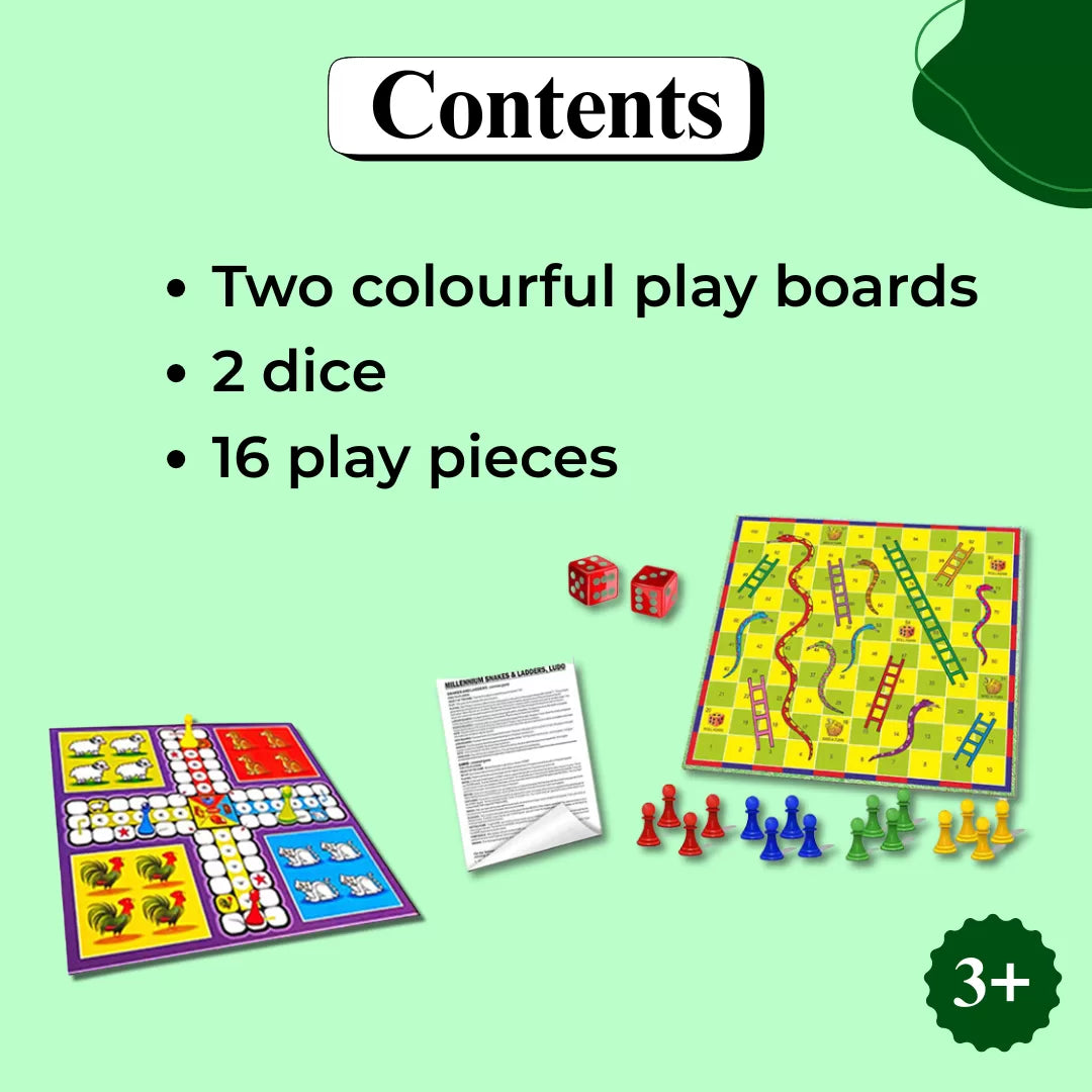 Creatives Millennium Snakes & Ladders LUDO Toys