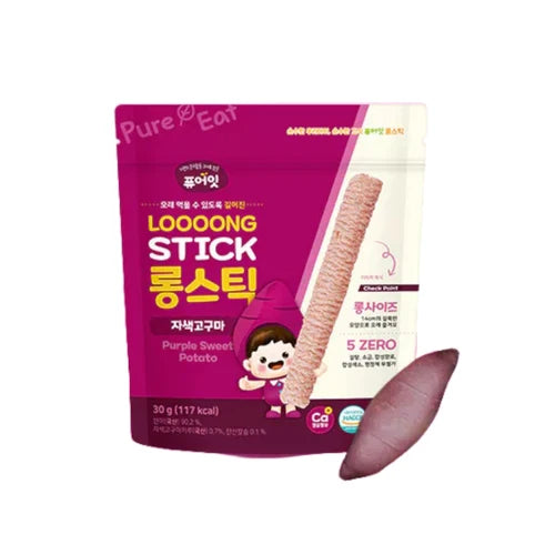 Pure Eat Loooong Stick Purple Sweet Potato & Sweet Pumpkin 30g