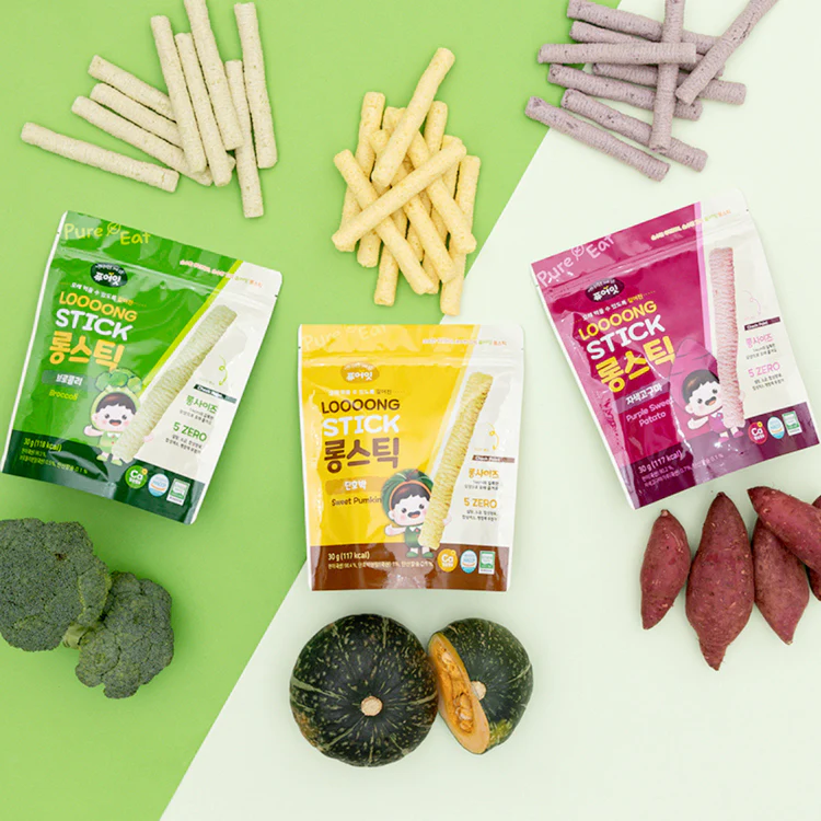 Pure Eat Loooong Stick Purple Sweet Potato & Sweet Pumpkin 30g