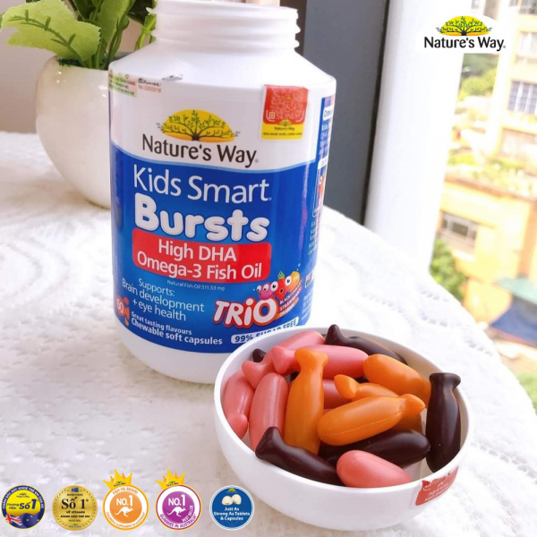 Nature's Way Kids Smart High DHA Omega-3 Fish Oil 180 Capsules