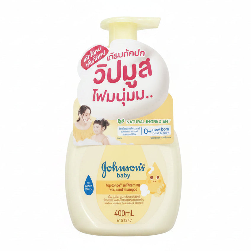 Johnson's Baby Bedtime & Top-to-Toe Self Foaming Wash & Shampoo 400ml