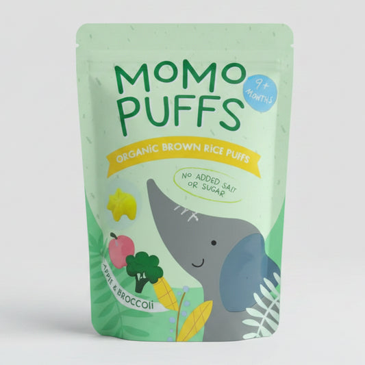 MOMO Puffs Organic Brown Rice Puffs 9M+
