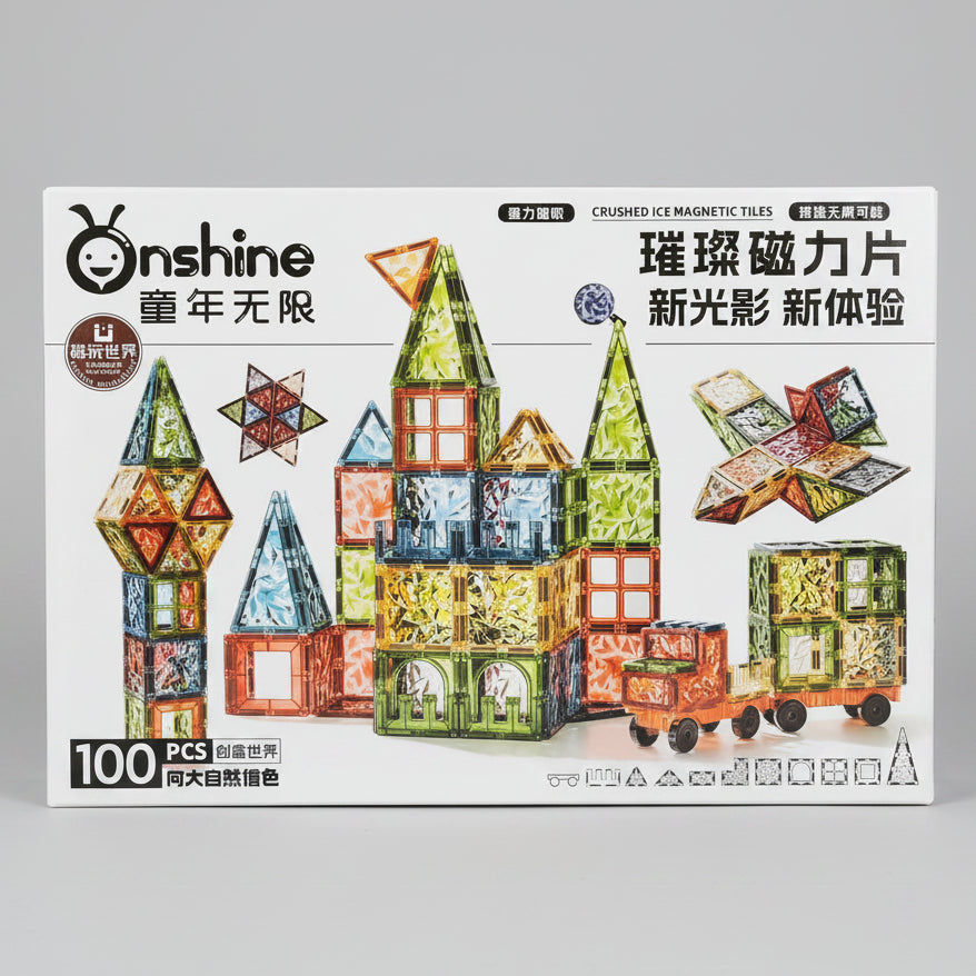 Onshine Natural Star Diamond Magnetic Tiles Toy 100Pcs