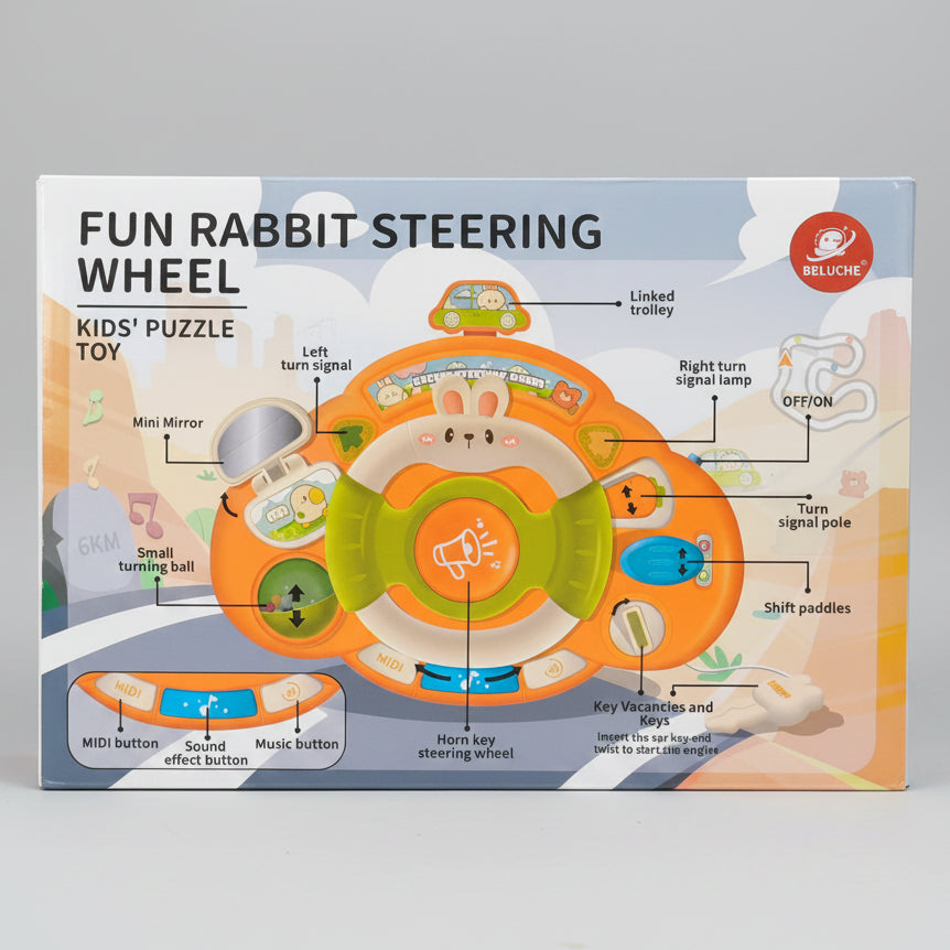 Beluche Fun Rabbit Steering Wheel Kid's Puzzle Toy