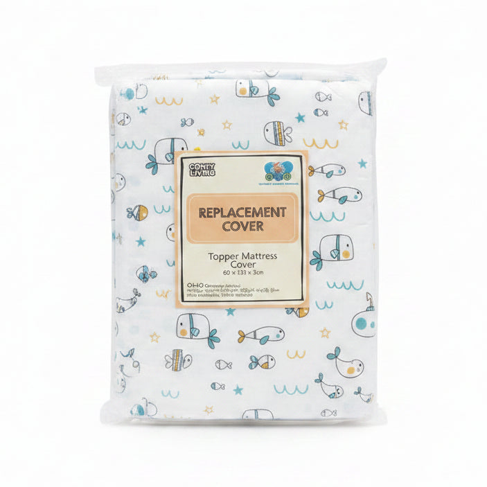 OAAO Cotton Mattress Cover New Design (60x120x3cm)