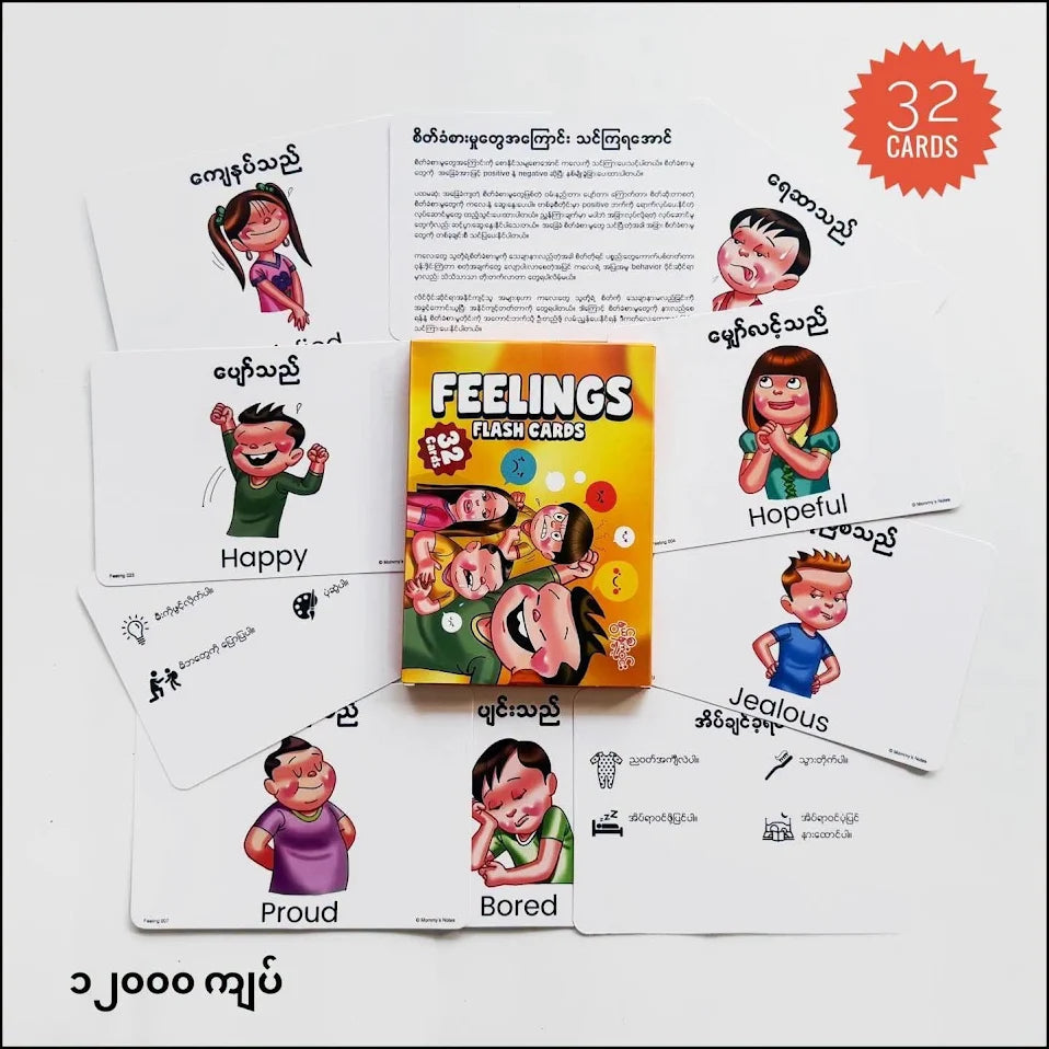 နွယ်နီကံဝင်း Feelings Flash Card 6Months+