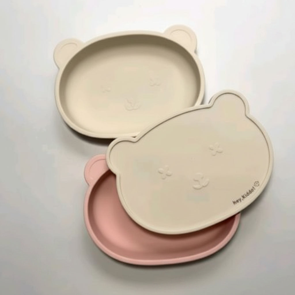 Heykiddo Silicone Plate & Bowl with Lid 6M+