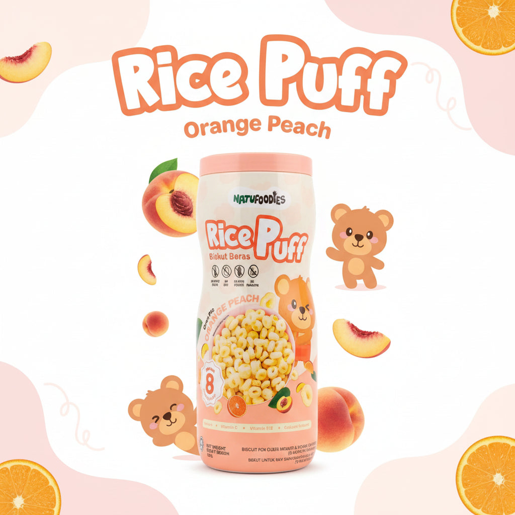 Natufoodies Rice Puff Four Flavours 60g 8M+