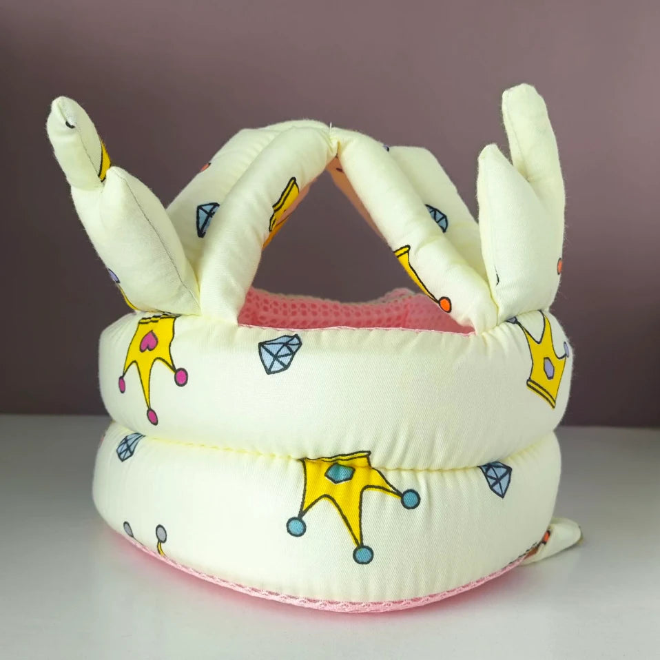 ab Baby Head Protector Yellow Crown & Cow
