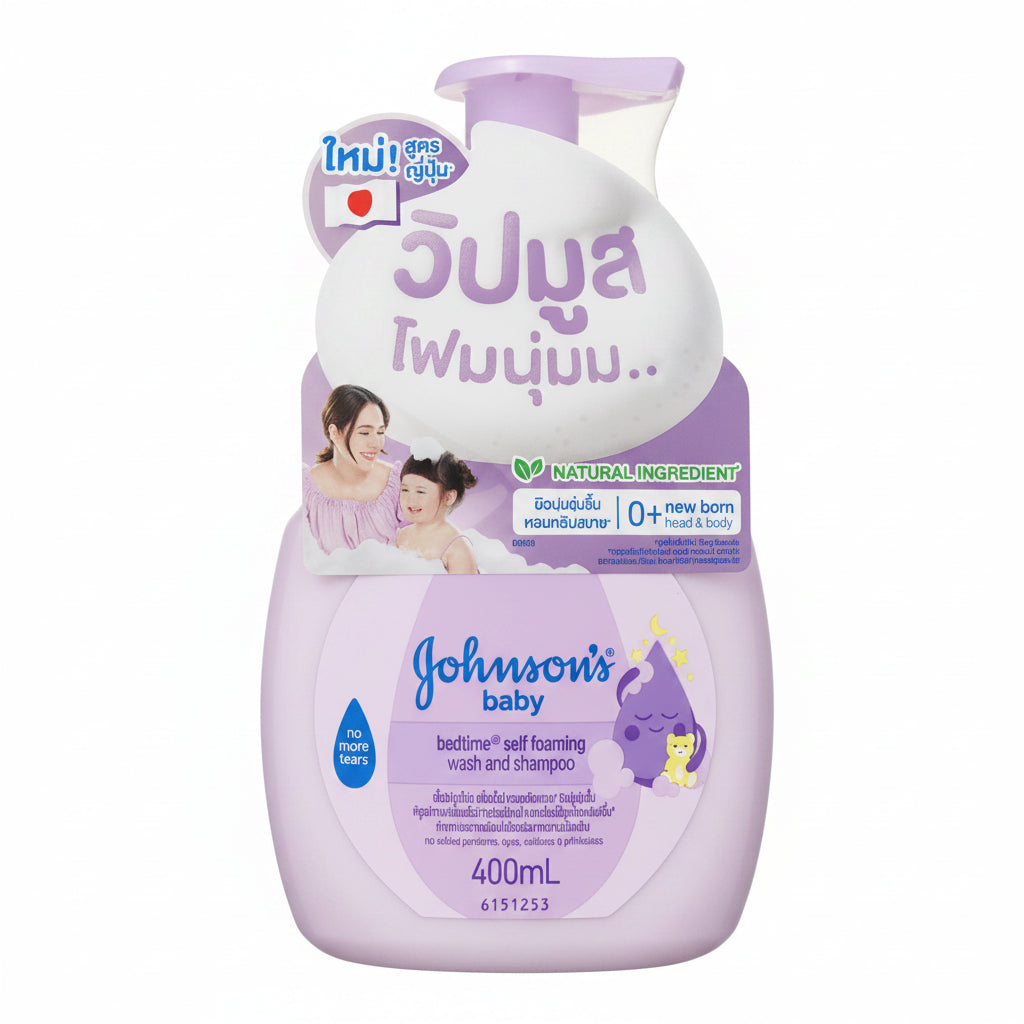 Johnson's Baby Bedtime & Top-to-Toe Self Foaming Wash & Shampoo 400ml