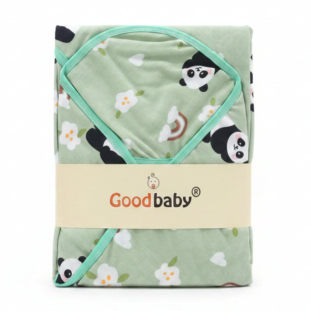 Goodbaby 100% ဆွဲသားခေါင်းစွတ်ရေချိုးစောင်
