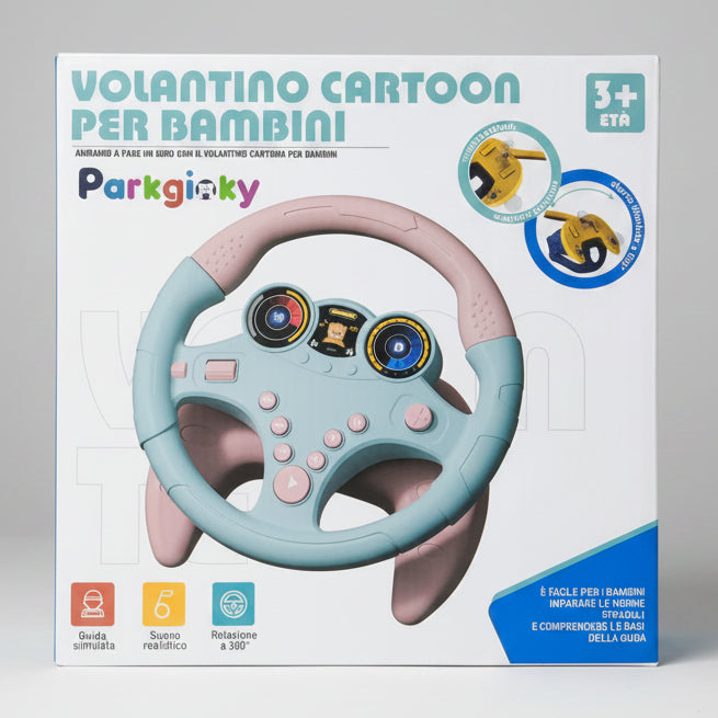 Children's Cartoon Steering Wheel Toy 3Yr+