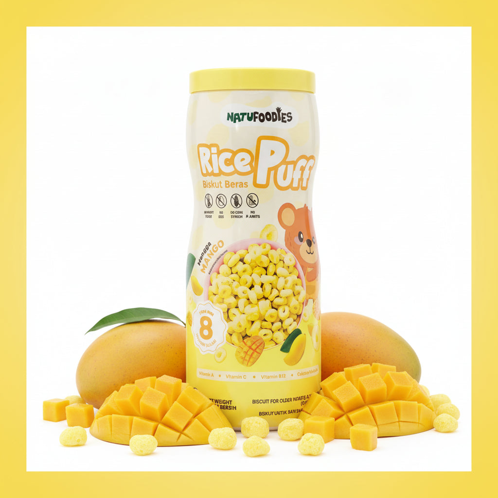 Natufoodies Rice Puff Four Flavours 60g 8M+