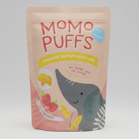 MOMO Puffs Organic Brown Rice Puffs 9M+