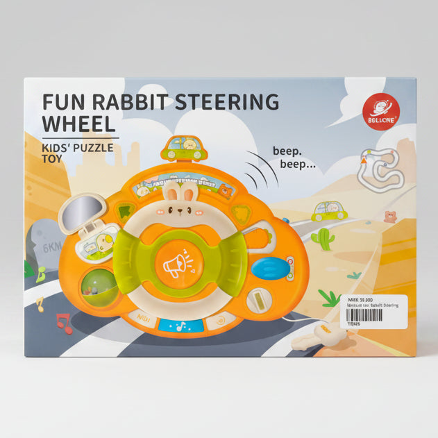 Beluche Fun Rabbit Steering Wheel Kid's Puzzle Toy