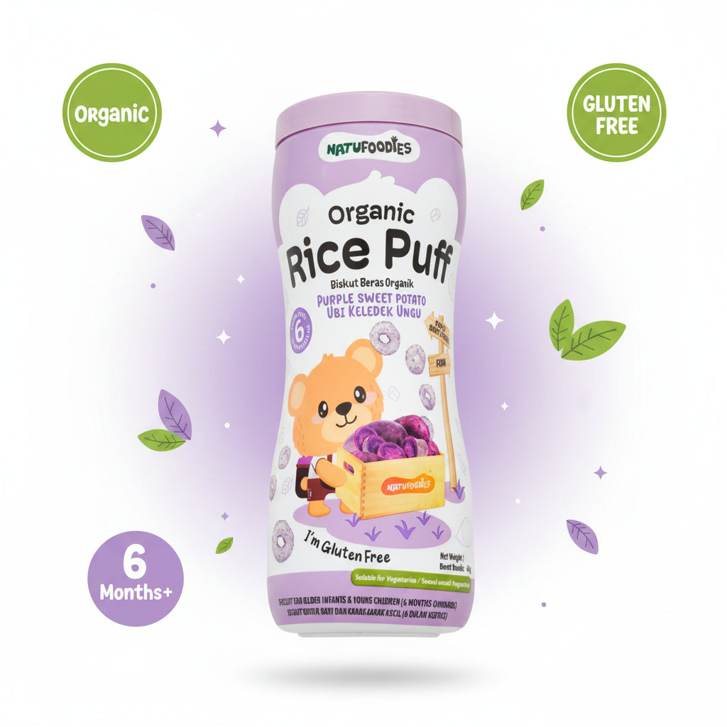 Natufoodies Organic Rice Puff Three Tastes 42g 6M+