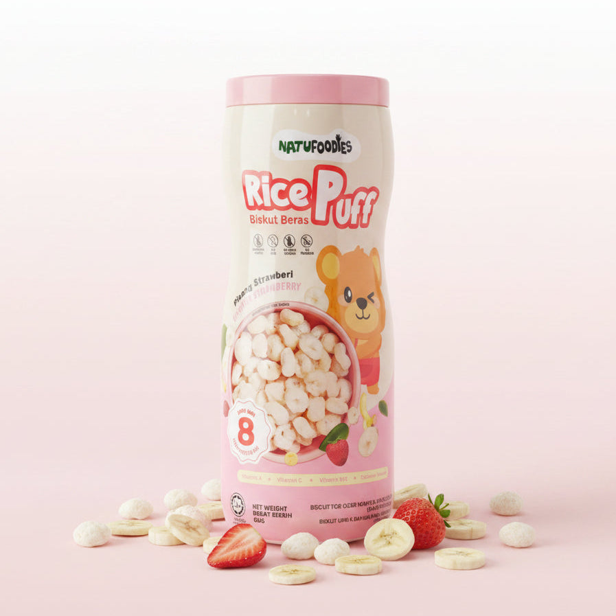 Natufoodies Rice Puff Four Flavours 60g 8M+