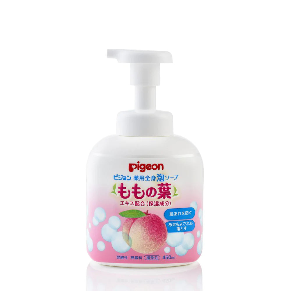 Pigeon Peach Leaf Bubble Shower 450ml