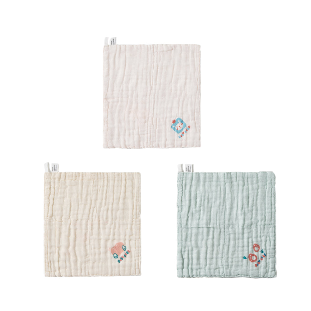 BabyCare 6 Layers Baby Gauze Face Cloth 3pcs