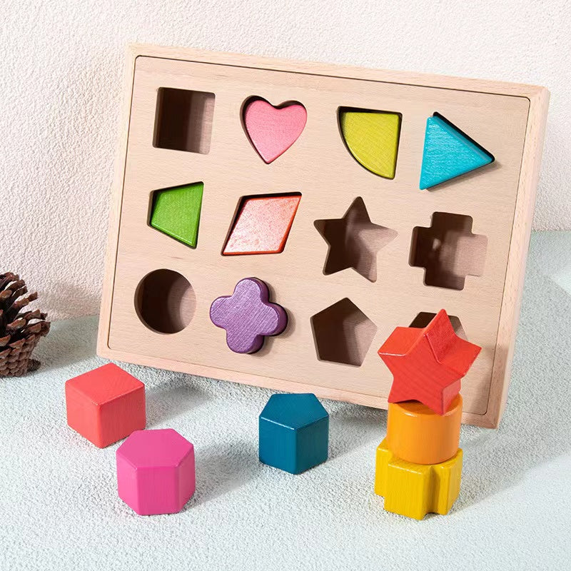 Wooden Shape Puzzle Box