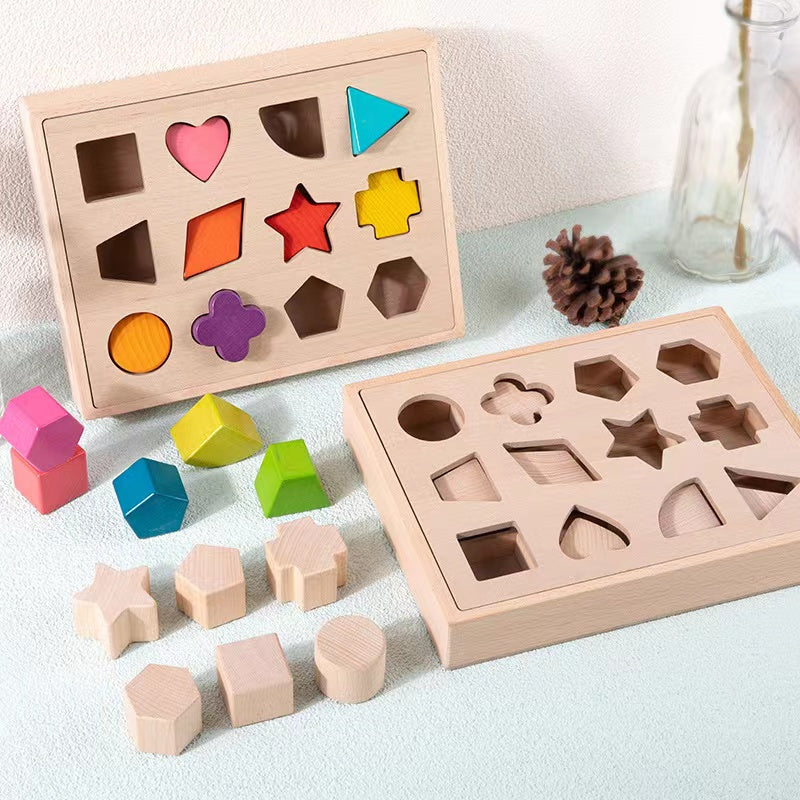 Wooden Shape Puzzle Box