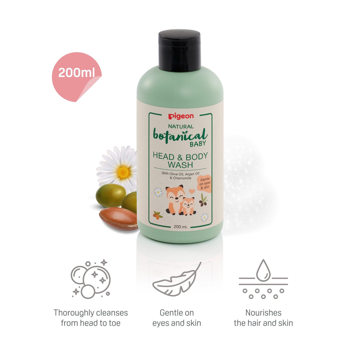 Pigeon Natural Botanical Baby Head & Body Wash