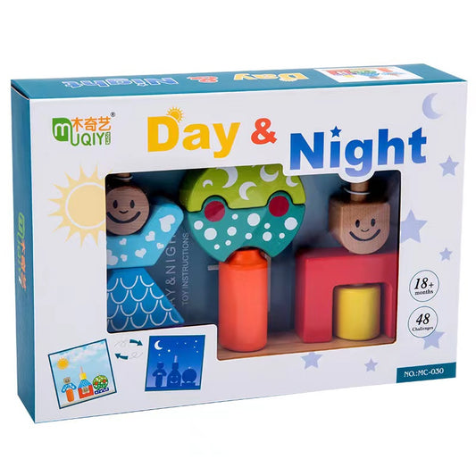 Muqiy - Day &Night Theme Wooden Toy