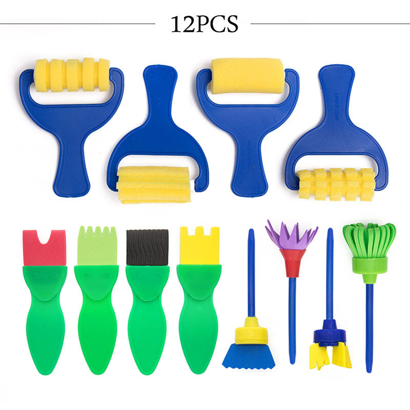 Sponge Painting Brush Set 12Pcs