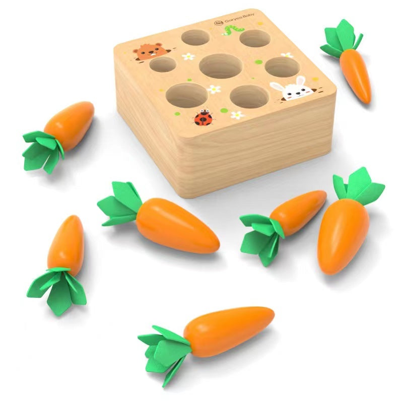 Different Size Carrots Wooden Harvesting Toy