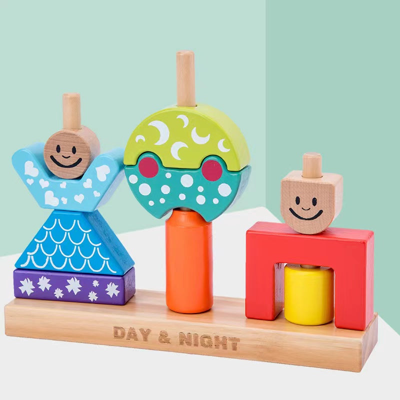 Muqiy - Day &Night Theme Wooden Toy