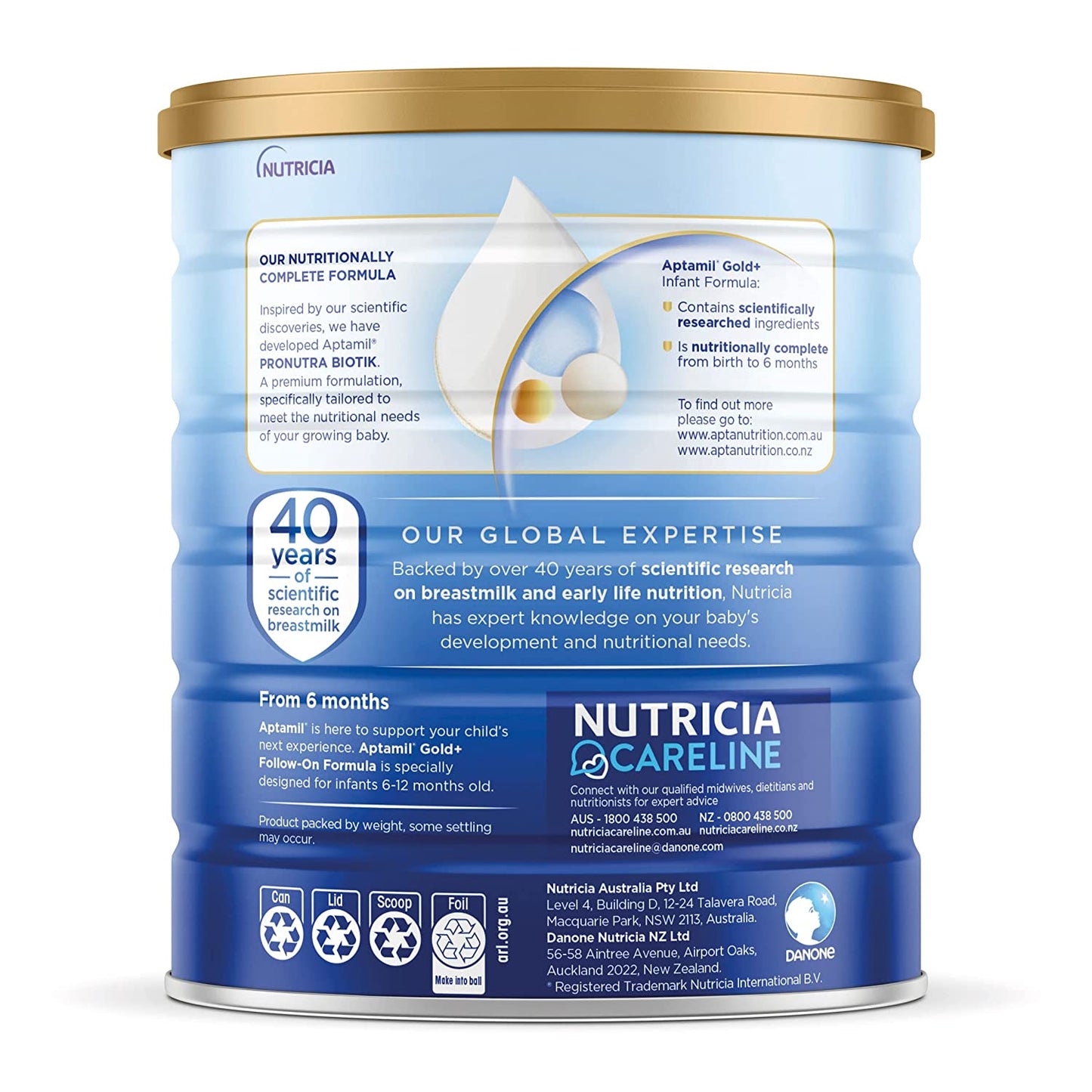 Aptamil Gold+ Baby Formula 900g