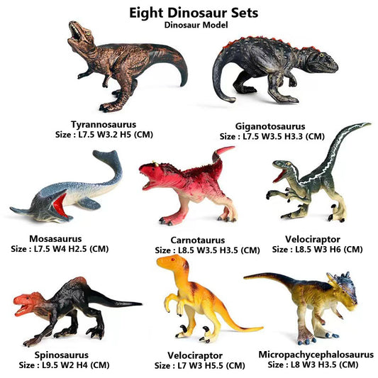 Dinosaur Figurine - Eight Pcs Little Dinosaur Set