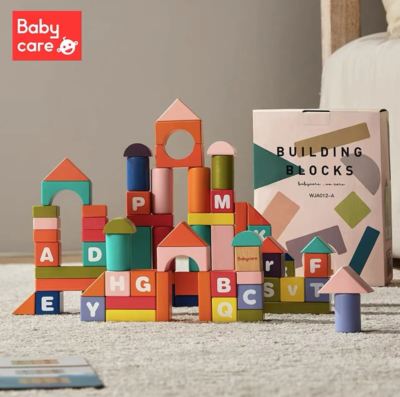 BabyCare Wooden Building Blocks Toy 81Pcs