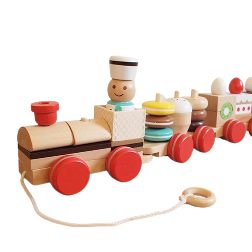 Wooden Pull Along Train Toys