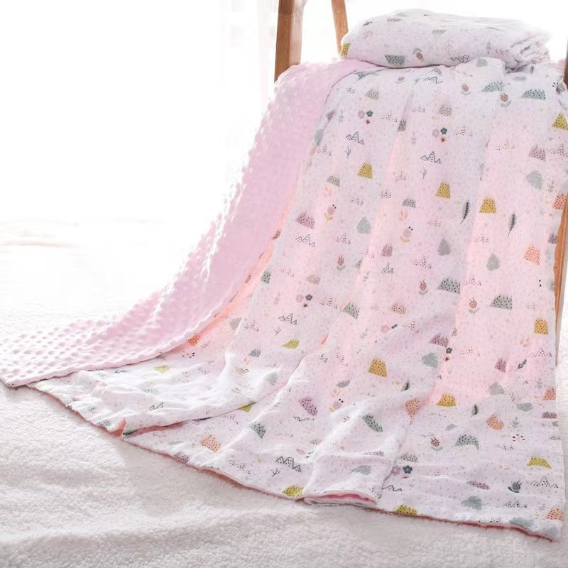 Gauze Cotton Baby Dot Blanket 110*145CM