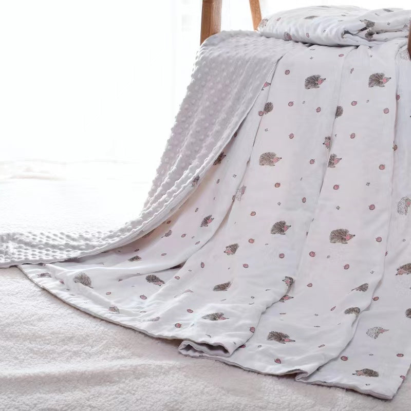 Gauze Cotton Baby Dot Blanket 110*145CM